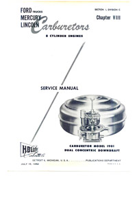 CM408 Holley Model 1901 and 1901-FF Carburetor Repair Manual