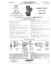 CM2 Ball and Ball Single Barrel downdraft manual: 1939-60 Chrysler, Dodge, Plymouth